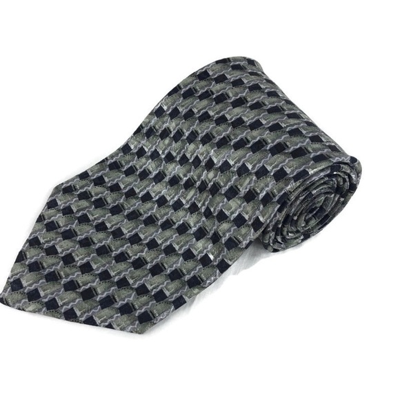 Barrington Mens Tie, Gray Silk - Picture 1 of 5